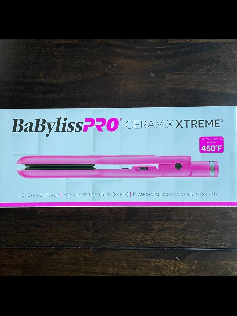 BaByliss PRO Ceramix Xtreme Ceramic 1.5" Straightener Flat Iron Pink 450°F NEW